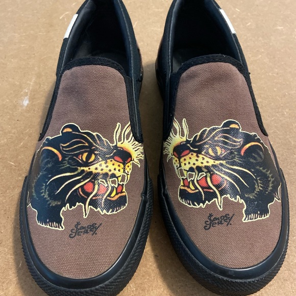 Vintage 2003 Mens Size 6 Women’s 7.5 Sailor Jerry Slip On Converse Shoes - Picture 6 of 12